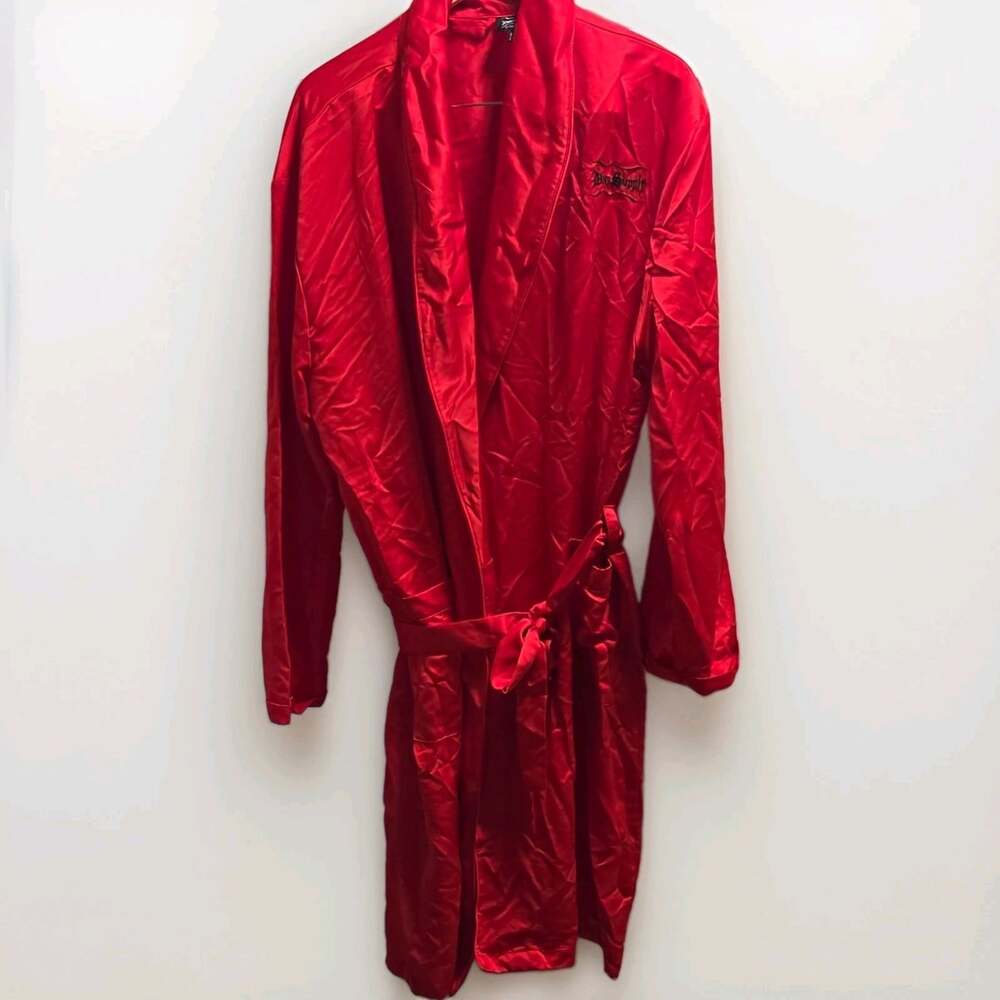 Dogg Supply Red Satin Robe Belted Tie 2XL, 3XL Holiday Christmas - 3 available!